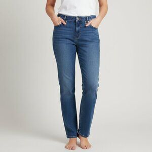 Jeans Womens Size 14 High Rise Old Skool Straight Leg Cotton Denim‎ Pockets Blue